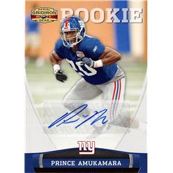 703529 Prince Amukamara Signed New York Giants 2011 Panini Gridiron Gear Rookie No.195 LE 161-299 Football Card