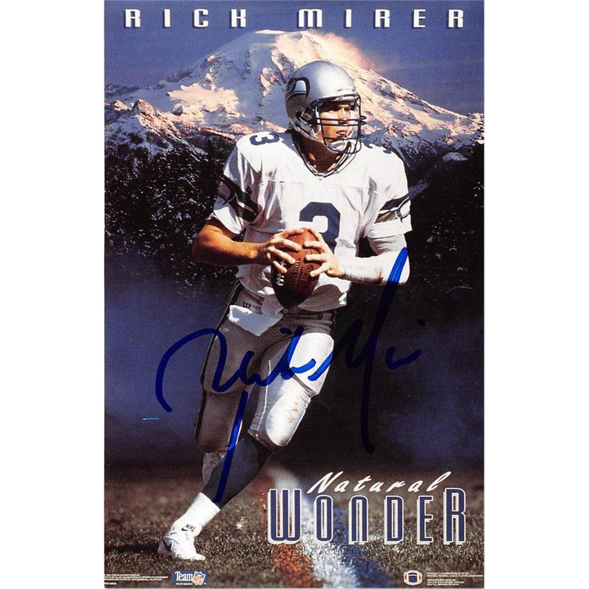 703738 Rick Mirer Autographed Seattle Seahawks Natural Wonder Post Card