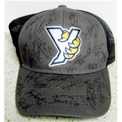 Picture of Autograph Warehouse 703746 2019 York Revolution Autographed by Team 26 Signatures Baseball Cap Trucker Hat