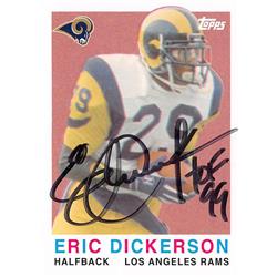 703770 Eric Dickerson Autographed Los Angeles Rams 2008 Topps Archives No.5 Football Card