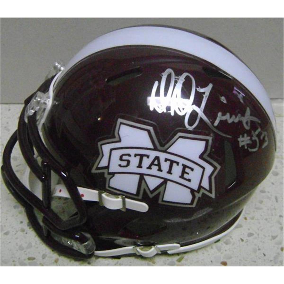 Picture of Autograph Warehouse 703817 Dd Lewis Autographed Mississippi State Bulldogs Mini Helmet