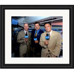 713831 8 x 10 in. Gary Cohen Autographed New York Mets Broadcaster No.SC4 Matted & Framed with Keith Hernandez & Ron Darling Photo