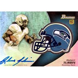 701009 Robert Turbin Autographed Seattle Seahawks 2012 Bowman Draft No.BCRARTU Football Card