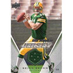 701062 Brian Brohm Player Worn Jersey Patch Green Bay Packers 2008 Upper Deck Rookie No.UDRJBB Football Card