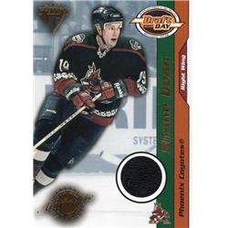 701341 Shane Doan Player Worn Jersey Patch Phoenix Coyotes 2001 Pacific Titanium Draft Day No.76 LE 406-535 Hockey Card