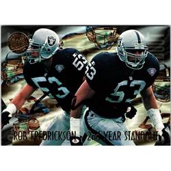 701605 Rob Fredrickson Autographed Oakland Raiders, SC 1995 Fleer Ultra No.7 Football Card