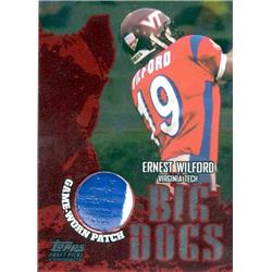 701692 Ernest Wilford Player Worn Jersey Patch Virginia Tech Hokies 2004 Topps Draft Big Dogs Rookie No.BDPEW LE 92-100 Football Card
