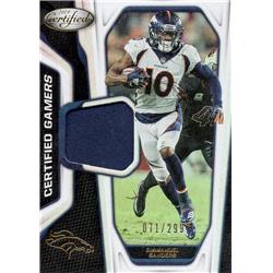 701716 Emmanuel Sanders Player Worn Jersey Patch Denver Broncos 2019 Panini Certified Refractor No.CGES LE 71-299 Football Card