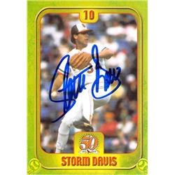 702078 Storm Davis Autographed Baltimore Orioles 2004 Maryland Lottery No.10 Baseball Card