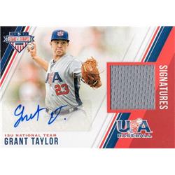 702127 Grant Taylor Autographed Player Worn Jersey Patch LSU Tigers 2018 Panini Stars & Stripes Rookie No.52 LE 138-150 Baseball Card
