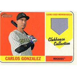 702183 Carlos Gonzalez Player Worn Jersey Patch Colorado Rockies 2018 Topps Heritage Clubhouse Collection No.CCRCG Baseball Card -  Autograph Warehouse