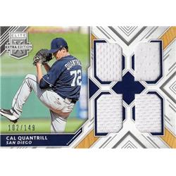 702198 Cal Quantrill Player Worn Jersey Patch San Diego Padres 2017 Panini Elite Extra No.QMCQ LE 102-149 Baseball Card