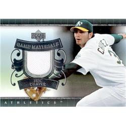 702200 Eric Chavez Player Worn Jersey Patch Oakland Athletics 2007 Upper Deck Materials No.UDEC Baseball Card