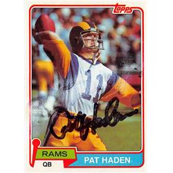 702263 Pat Haden Autographed Los Angeles Rams 1981 Topps No.445 Poor Condition Football Card -  Autograph Warehouse