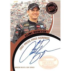 702264 Clint Bowyer Signed Auto Racing, NASCAR 2007 Press Pass No.CB Trading Card