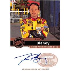 702271 Dave Blaney Signed Auto Racing, NASCAR 2006 Press Pass No.DB Trading Card