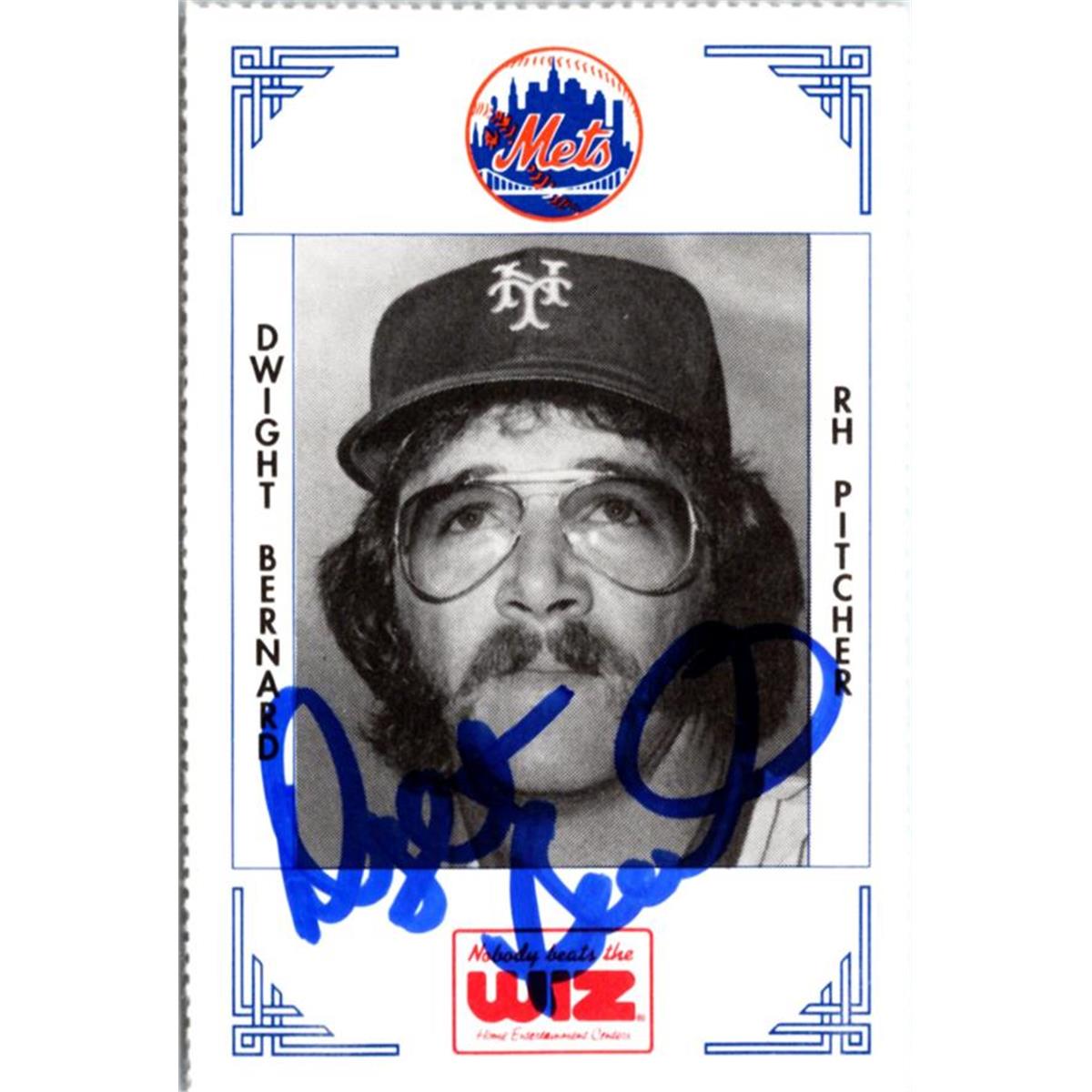 702416 Dwight Bernard Signed New York Mets 1991 Wiz Mini No.35 Baseball Card