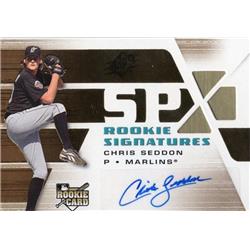 702427 Chris Seddon Signed Florida Marlins 2006 Upper Deck Spx Rookie No.114 Baseball Card