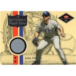 702548 John Olerud Player Worn Jersey Patch Seattle Mariners 2001 Fleer Platinum RC No.JO Baseball Card
