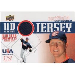 702582 Casey Mcgrew Player Worn Jersey Patch Team USA 2009 Upper Deck Star Prospects Rookie No.GJU32 Baseball Card