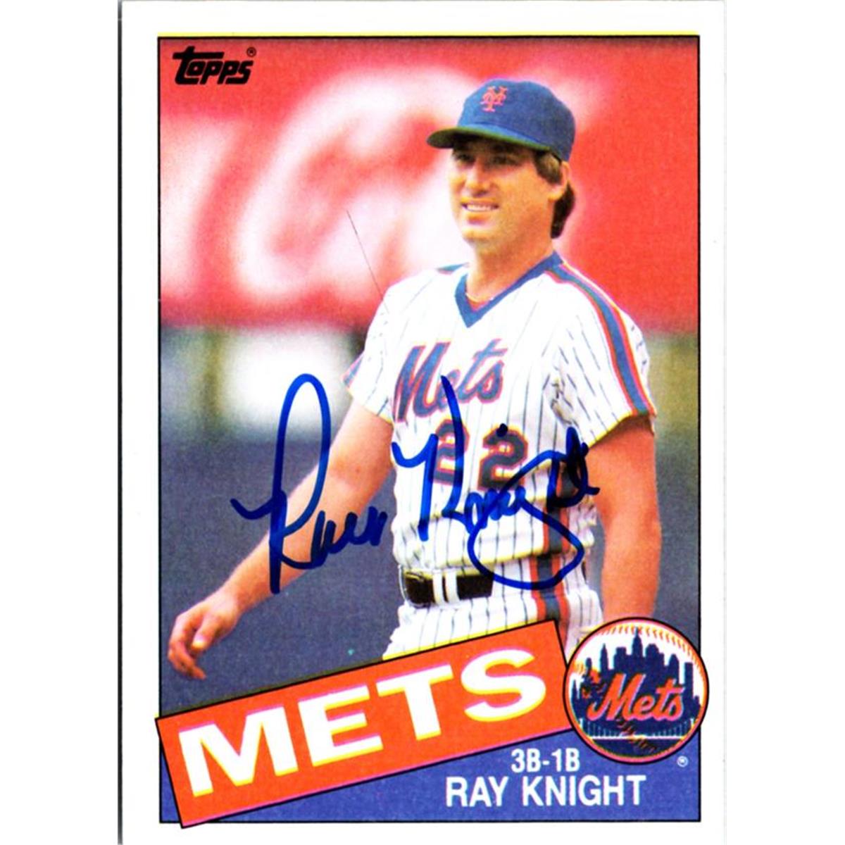702616 Ray Knight Signed New York Mets 1985 Topps No.590 Baseball Card