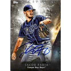 702944 Jacob Faria Signed Tampa Bay Rays, JZ 2018 Toppps Inception No.6 Baseball Card