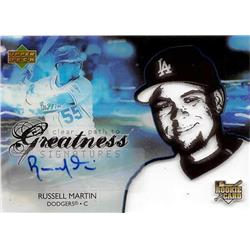 703068 Russell Martin Signed Los Angeles Dodgers 2006 Upper Deck Rookie Clear Path To Greatness No.125 Baseball Card