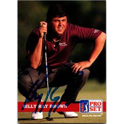 689501 Billy Ray Brown Autographed PGA Tour, Houston Cougars & SC 1992 Pro Set No.11 Golf Card -  Autograph Warehouse
