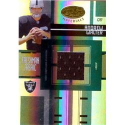 689631 Andrew Walter Player Worn Jersey Patch Oakland Raiders 2005 Leaf Certified Materials Freshman Fabric Refractor No.FF203 Football Card