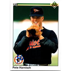 689688 Pete Harnisch Autographed Baltimore Orioles 1990 Upper Deck No.623 Baseball Card