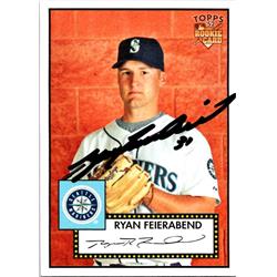 689714 Ryan Feierabend Autographed Seattle Mariners, JZ 2007 Topps 52 Rookie No.152 Baseball Card