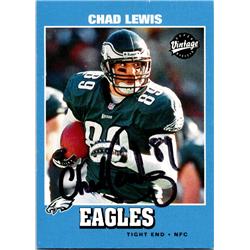 700348 Chad Lewis Autographed Philadelphia Eagles, SC 2001 Upper Deck Vintage No.131 Football Card
