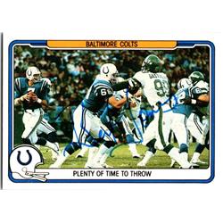700359 Bert Jones Autographed Baltimore Colts, SC 1982 Fleercorp No.3 Football Card