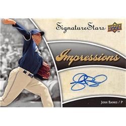 700571 Josh Banks Autographed San Diego Padres 2009 Upper Deck Impressions No.IMPJB Baseball Card