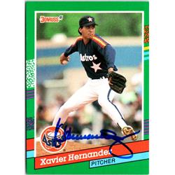 700689 Xavier Hernandez Autographed Houston Astros, JZ 1991 Donruss No.708 Baseball Card