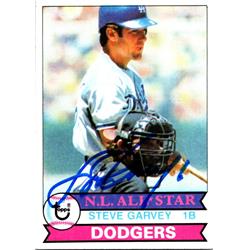 700696 Steve Garvey Autographed Los Angeles Dodgers, JZ 1979 Topps No.50 Baseball Card