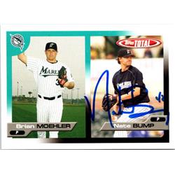 700700 Nate Bump Autographed Florida Marlins 2005 Topps Total No.603 Baseball Card