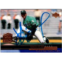 700706 Alex Gonzalez Autographed Florida Marlins, JZ 1999 Upper Deck All Star No.121 Baseball Card
