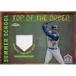 700835 Shannon Stewart Player Worn Jersey Patch Toronto Blue Jays 2002 Topps Chrome Summer School No.TOCSS Baseball Card