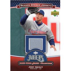 700862 Jody Gerut Player Worn Jersey Patch Cleveland Indians 2005 Upper Deck Season Opener No.ODJG Baseball Card
