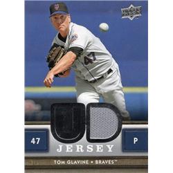700864 Tom Glavine Player Worn Jersey Patch New York Mets 2008 Upper Deck No.UDJTG Baseball Card