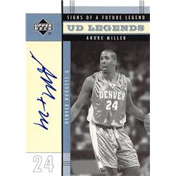 700896 Andre Miller Autographed Denver Nuggets 2004 Upper Deck Legends No.FLAM Basketball Card