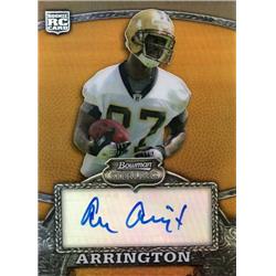 700931 Adrian Arrington Autographed New Orleans Saints 2008 Bowman Sterling Rookie Refractor No.135 Football Card -  Autograph Warehouse