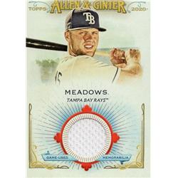 687817 Austin Meadows Player Worn Jersey Patch Tampa Bay Rays 2020 Topps Allen & Ginter No.FSRBAME Baseball Card