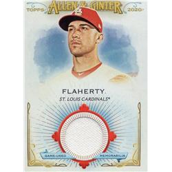 687818 Jack Flaherty Player Worn Jersey Patch St. Louis Cardinals 2020 Topps Allen & Ginter No.FSRBJF Baseball Card