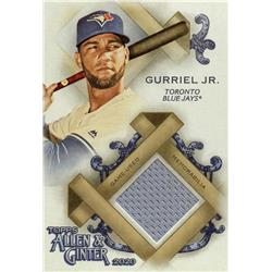 687890 Lourdes Gurriel Jr. Player Worn Jersey Patch Toronto Blue Jays 2020 Topps Allen & Ginter No.FSRALG Baseball Card