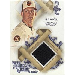 687897 John Means Player Worn Jersey Patch Baltimore Orioles 2020 Topps Topps Allen & Ginter No.FSRAJM Black Baseball Card