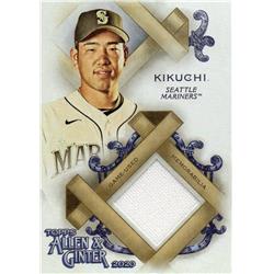 687898 Yusei Kikuchi Player Worn Jersey Patch Seattle Mariners 2020 Topps Topps Allen & Ginter No.FSRAYK Baseball Card