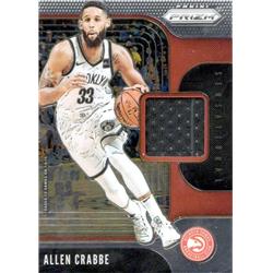 687905 Allen Crabbe Player Worn Jersey Patch Brooklyn Nets 2019 Panini Prizm Sensational Swatches No.SSACR Basketball Card