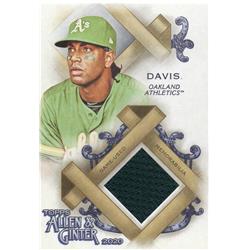 687953 Khris Davis Player Worn Jersey Patch Oakland Athletics 2020 Topps Allen & Ginter No.FSRAKD Baseball Card